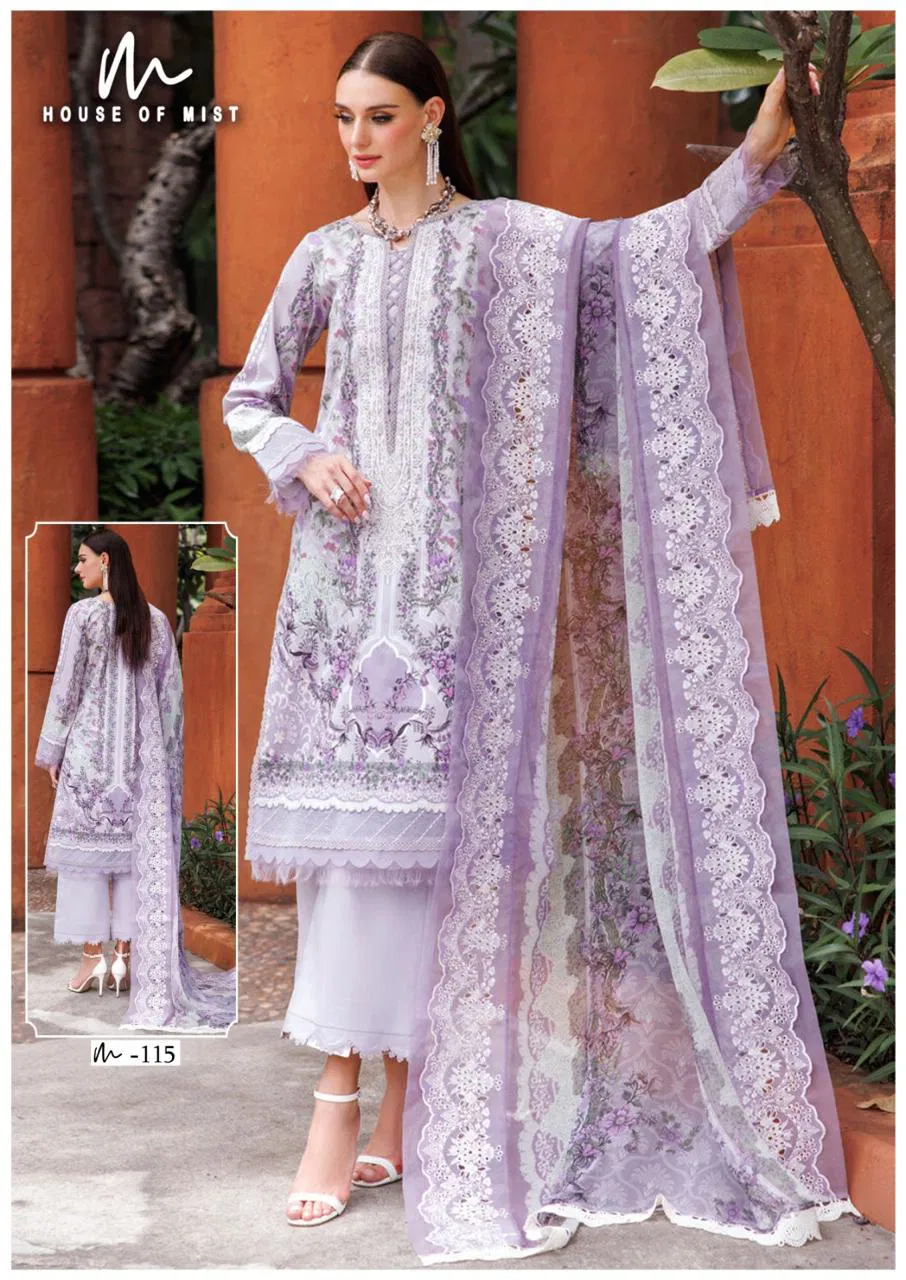 Ghazal Vol 12 By House Of Mist Printed Cotton Dress Material Exporters In India